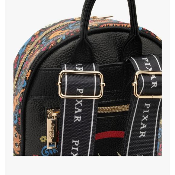 Disney Wondapop Coco Pixar Miguel Hector Ernesto Pebbled Leather Backpack NWT - Picture 2 of 9